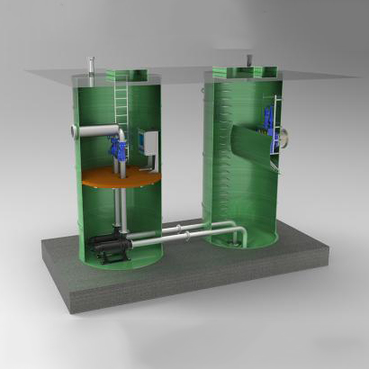 多罐體組合污水泵站